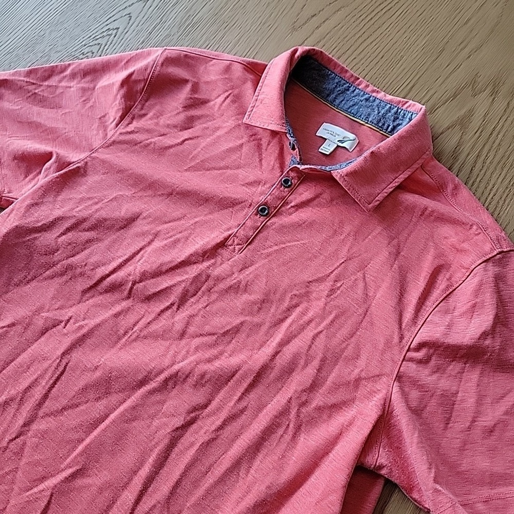 Fundamental Coast Los Angeles Men's Red Polo Shirt Size Large Golf Casual Preppy
